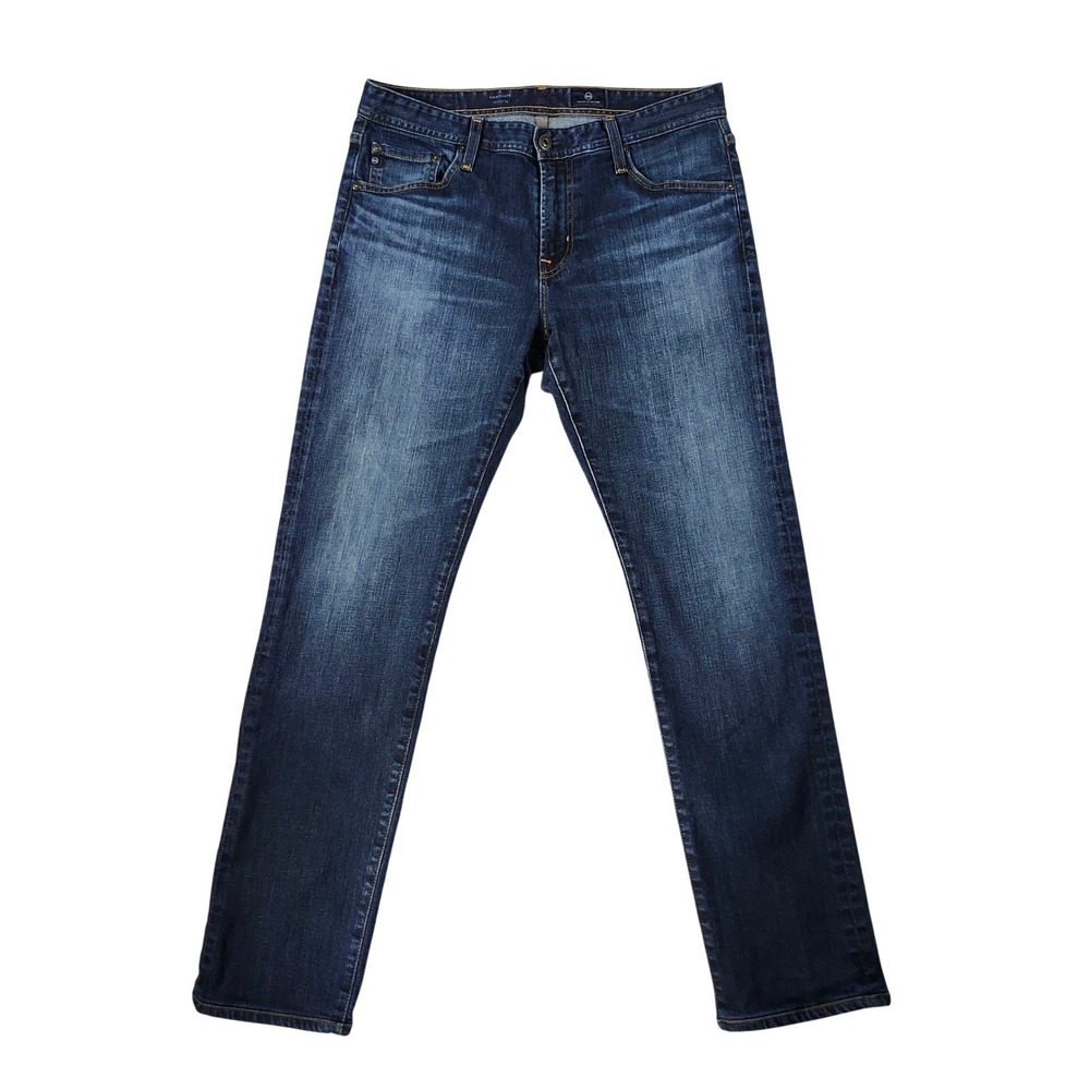 AG Adriano Goldschmied Graduate Jeans Mens 33 Dark Wash Excellent Tailored Leg